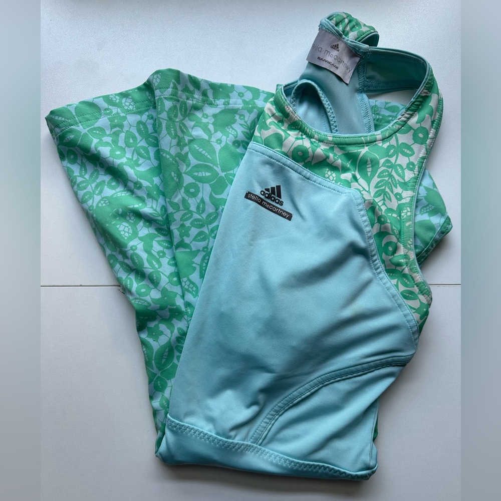 Adidas by Stella McCartney Mint Green Floral Tennis Dress - Picture 5 of 13